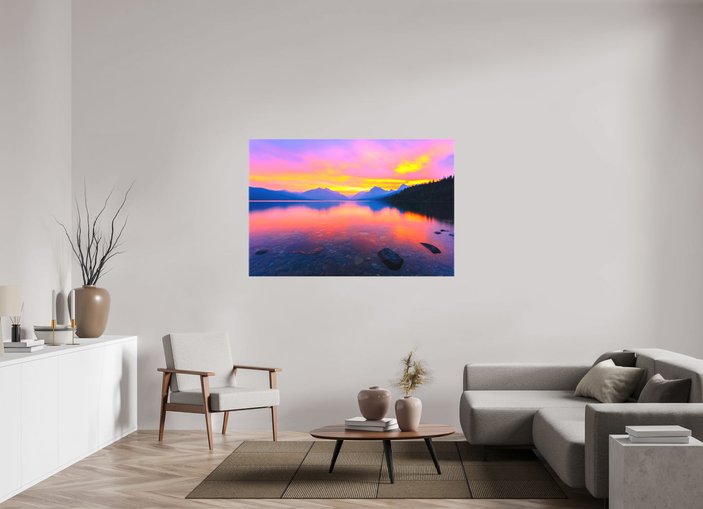 60 x 40″, Matte Canvas on Stretcher Frame Love at first sight