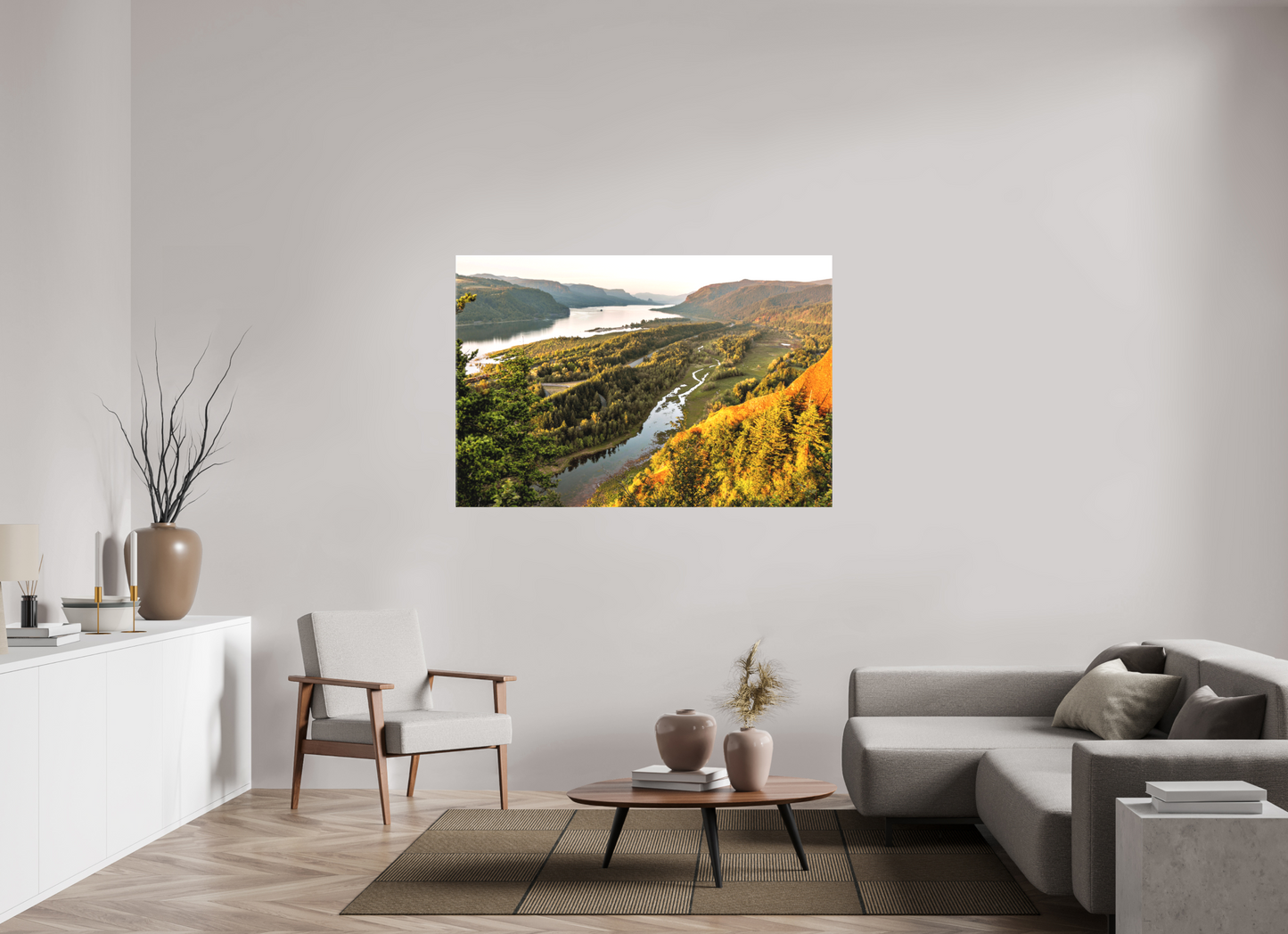 60 x 40″, Matte Canvas on Stretcher Frame The Gorge Landscape