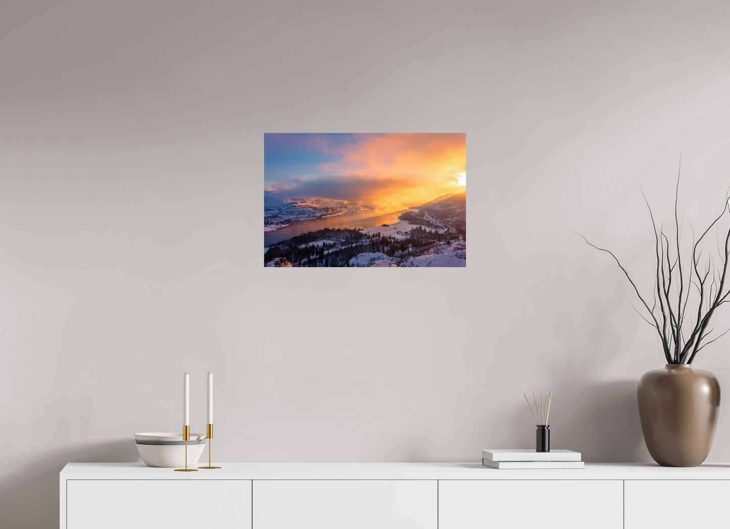 24 x 16″, ChromaLuxe HD Metal Print Frostline Sunrise