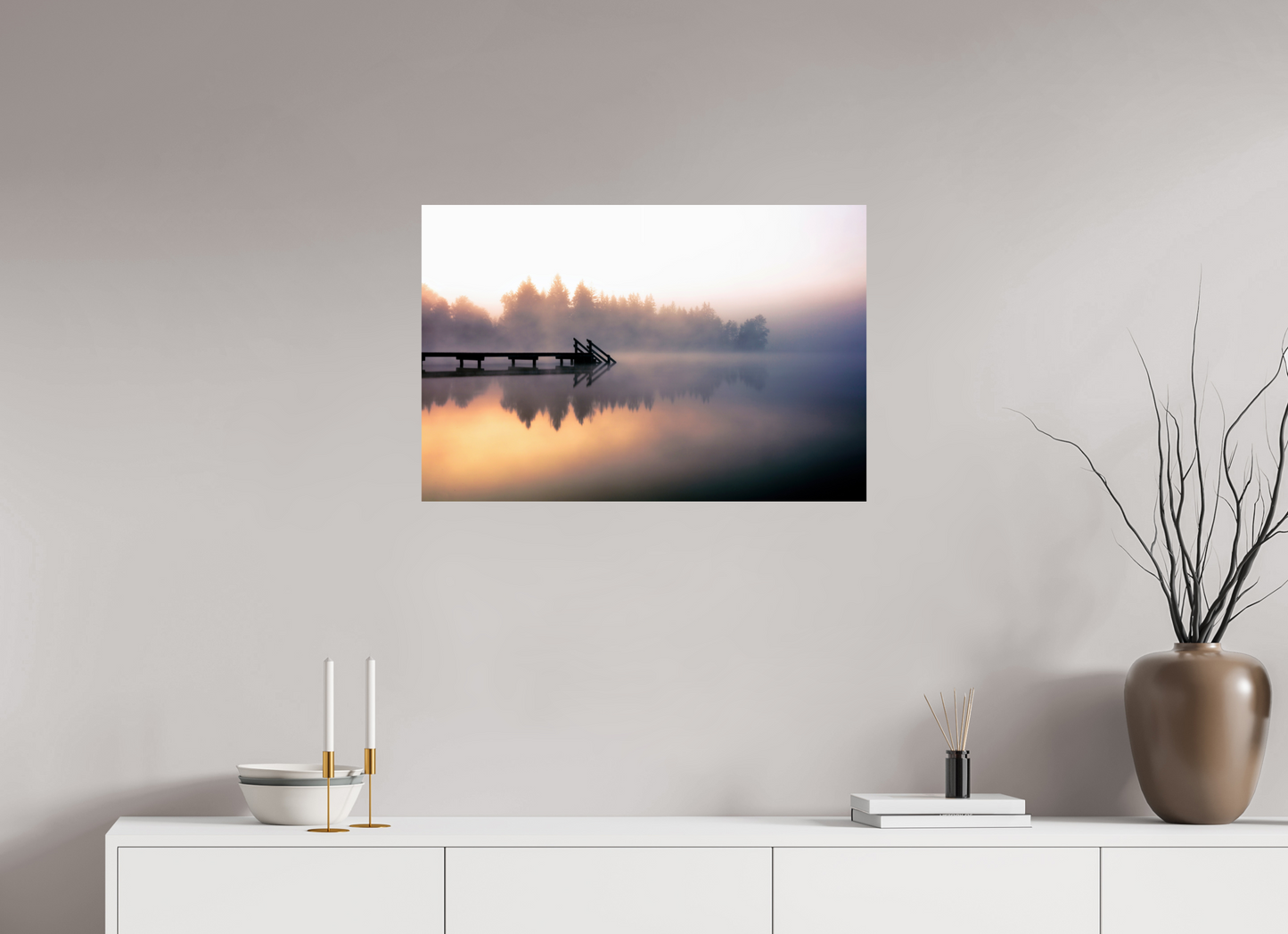 30 x 20″, ChromaLuxe HD Metal Print Kirchsee in Oberbayern