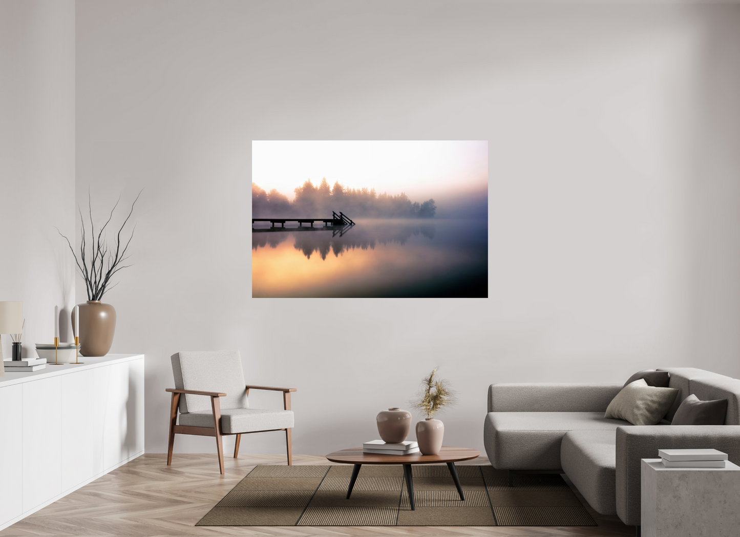 66 x 44″, ChromaLuxe HD Metal Print Kirchsee in Oberbayern