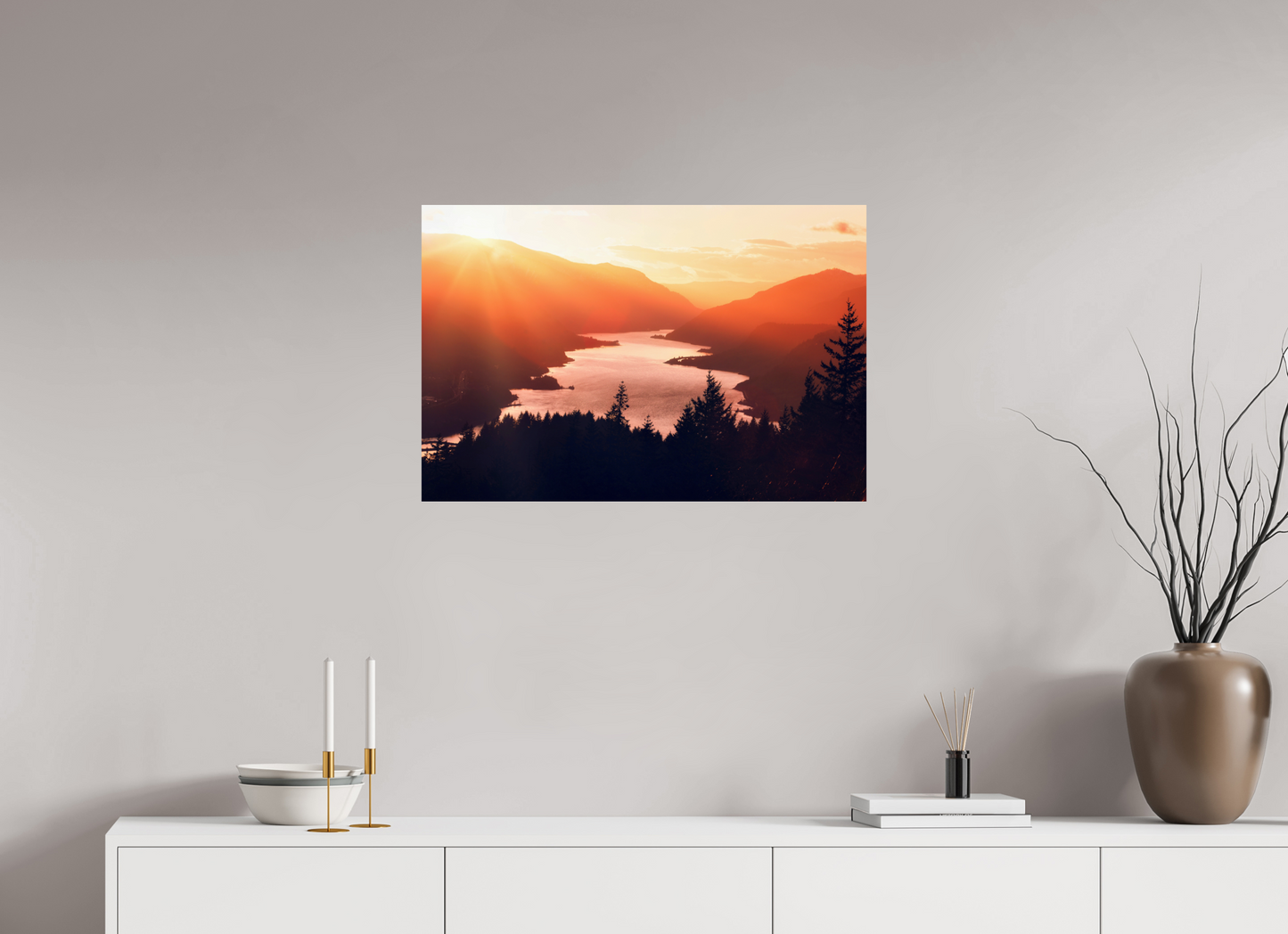 30 x 20″, ChromaLuxe HD Metal Print Dreams of the Columbia River Gorge