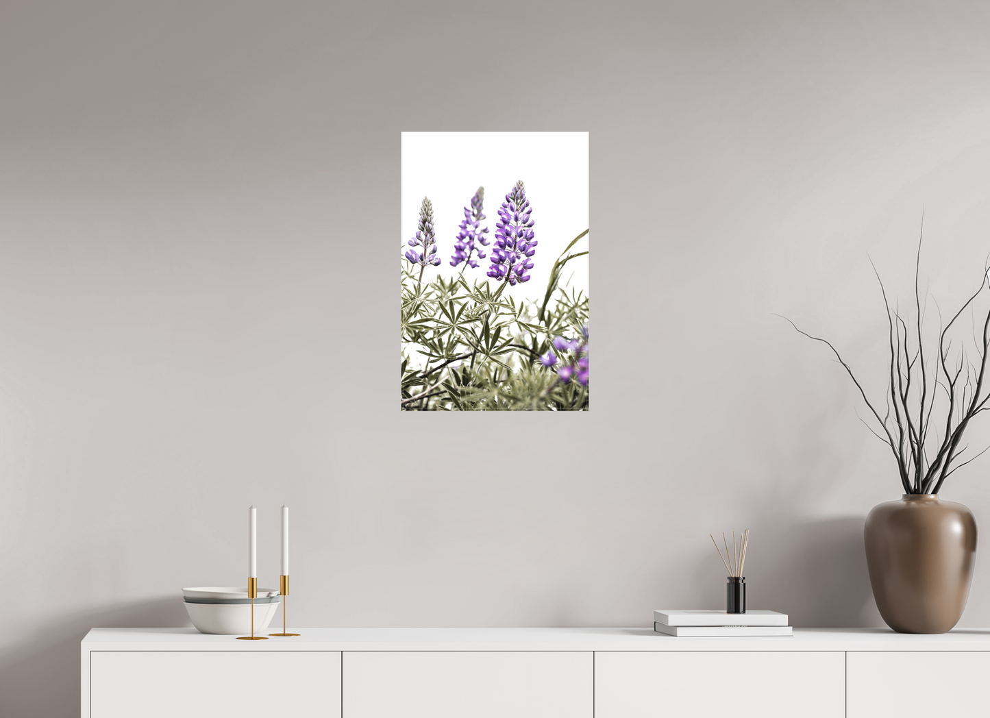 16 x 24″, Matte Canvas on Stretcher Frame Dance of Lupine Blooms