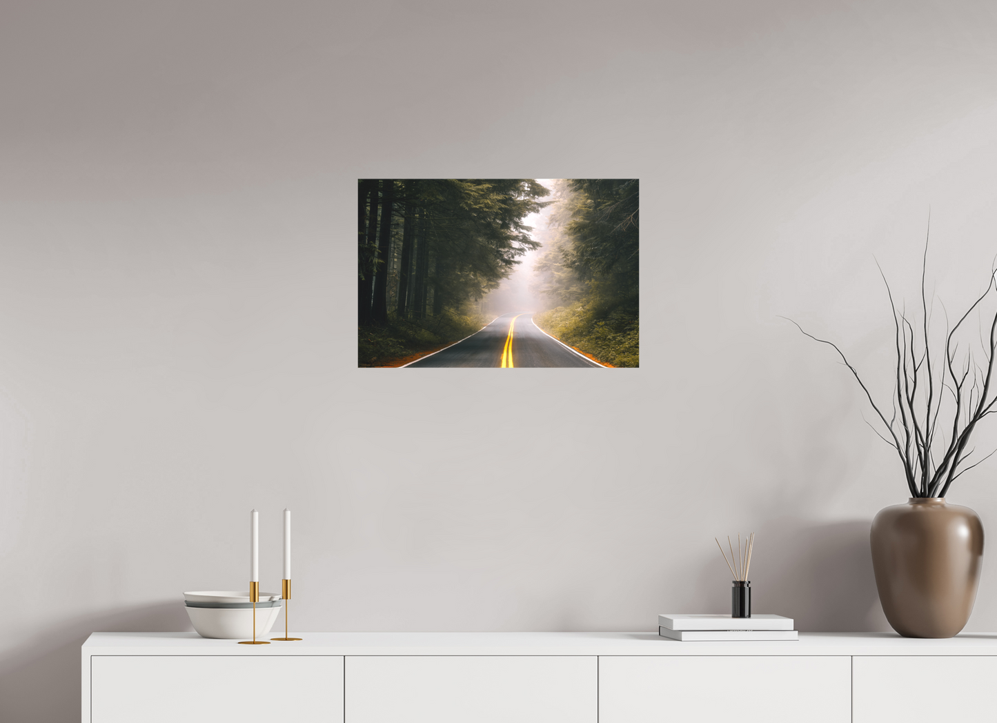 24 x 16″, Matte Canvas on Stretcher Frame Where the road disappears
