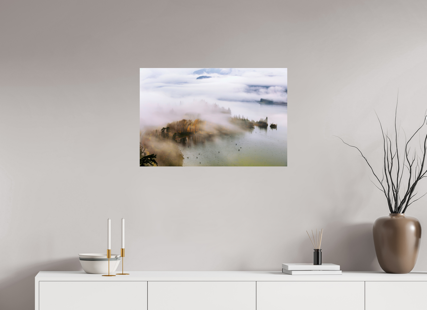 30 x 20″, ChromaLuxe HD Metal Print Veil of Fog