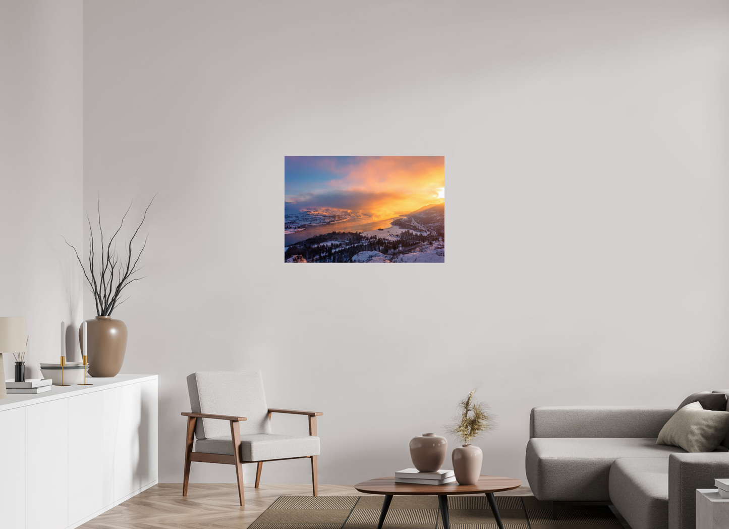 36 x 24″, ChromaLuxe HD Metal Print Frostline Sunrise