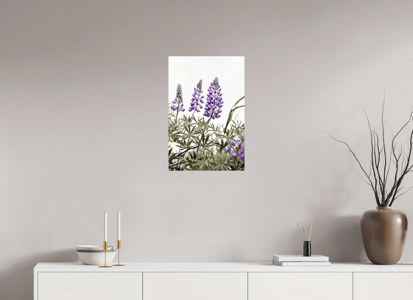 16 x 24″, ChromaLuxe HD Metal Print Dance of Lupine Blooms