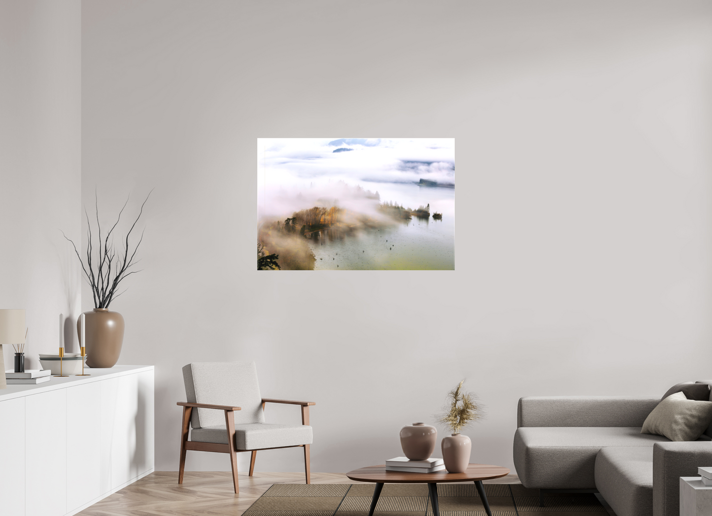 45 x 30″, Matte Canvas on Stretcher Frame Veil of Fog