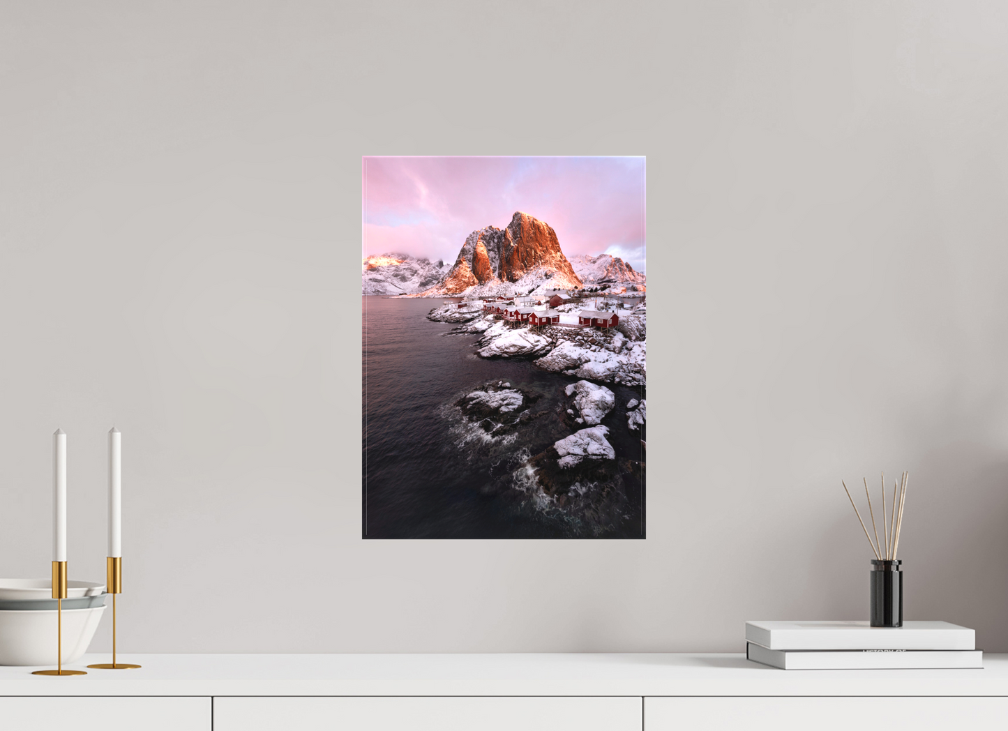 12 x 16.4″, Matte Canvas on Stretcher Frame Hamnøy Norway