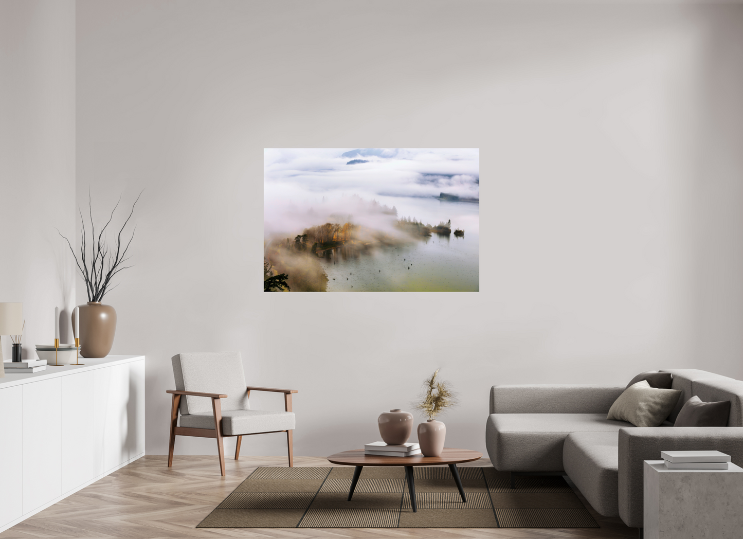 60 x 40″, ChromaLuxe HD Metal Print Veil of Fog