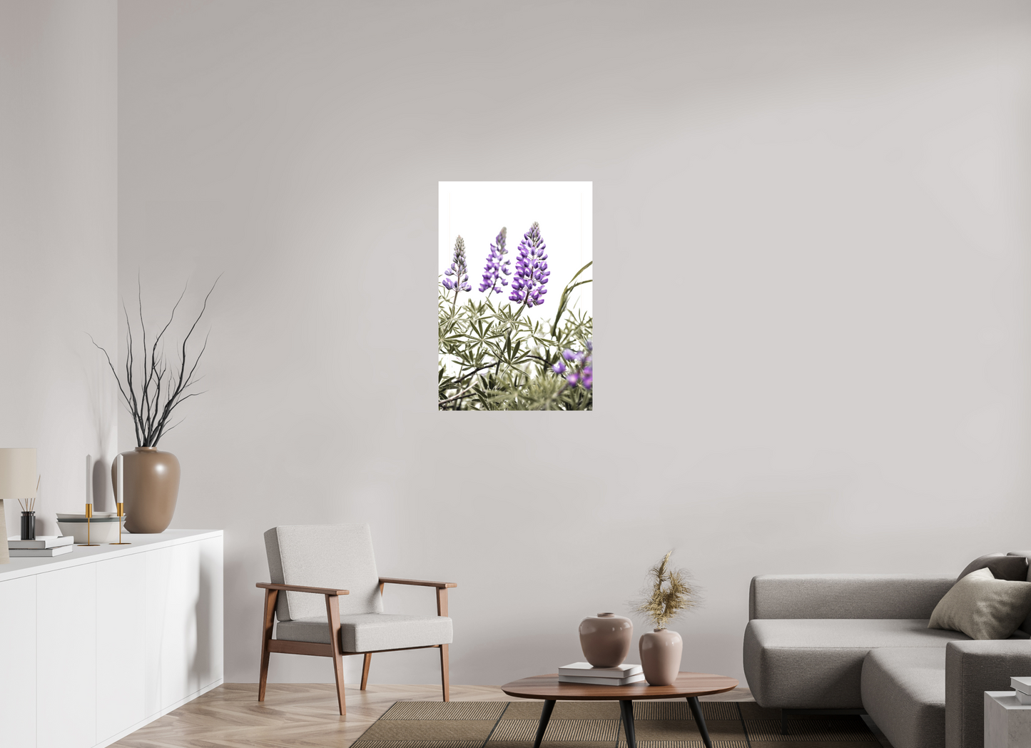 24 x 36″, Matte Canvas on Stretcher Frame Dance of Lupine Blooms