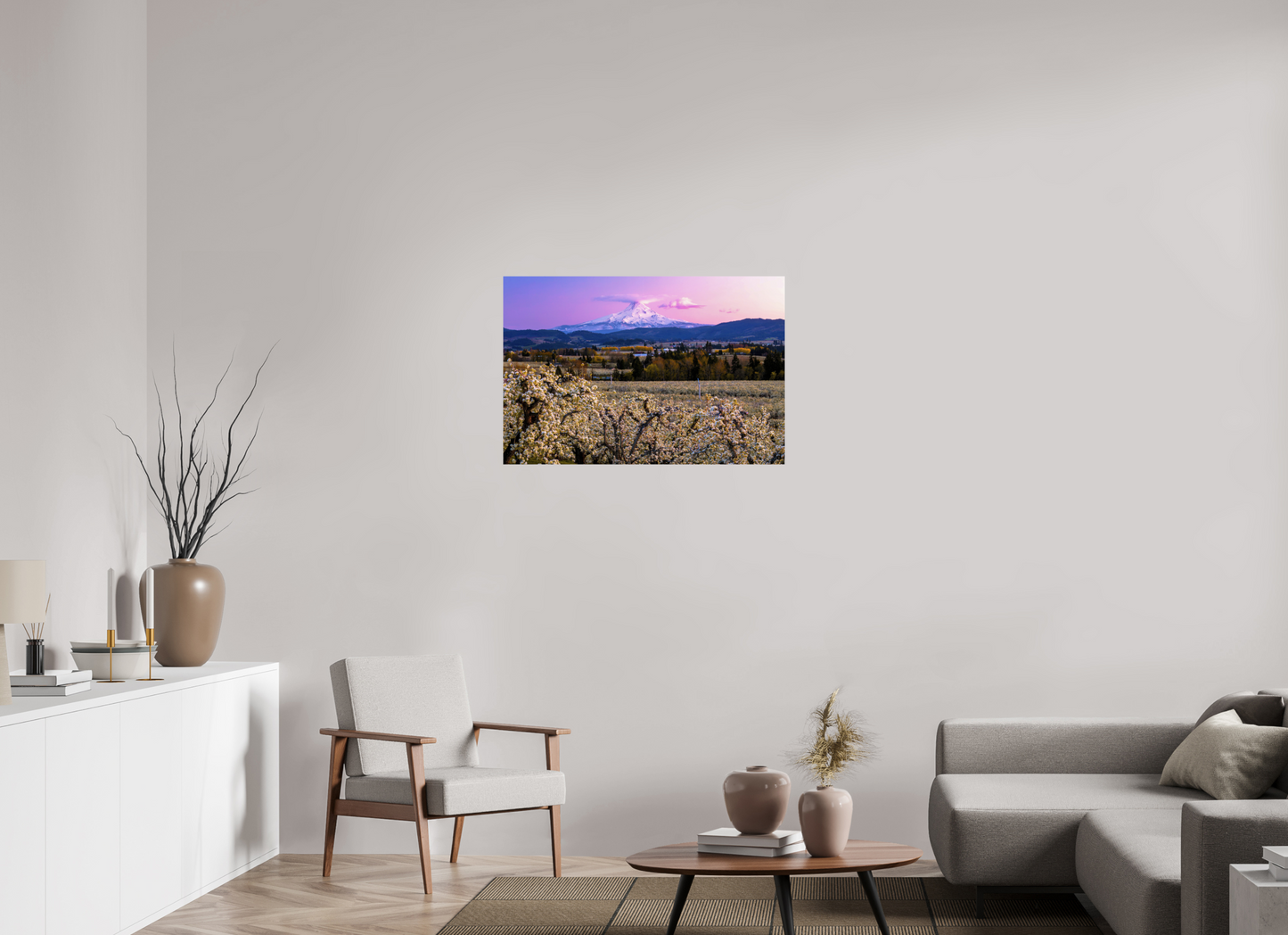 36 x 24″, Fine Art Print Pink Blossom Sunset