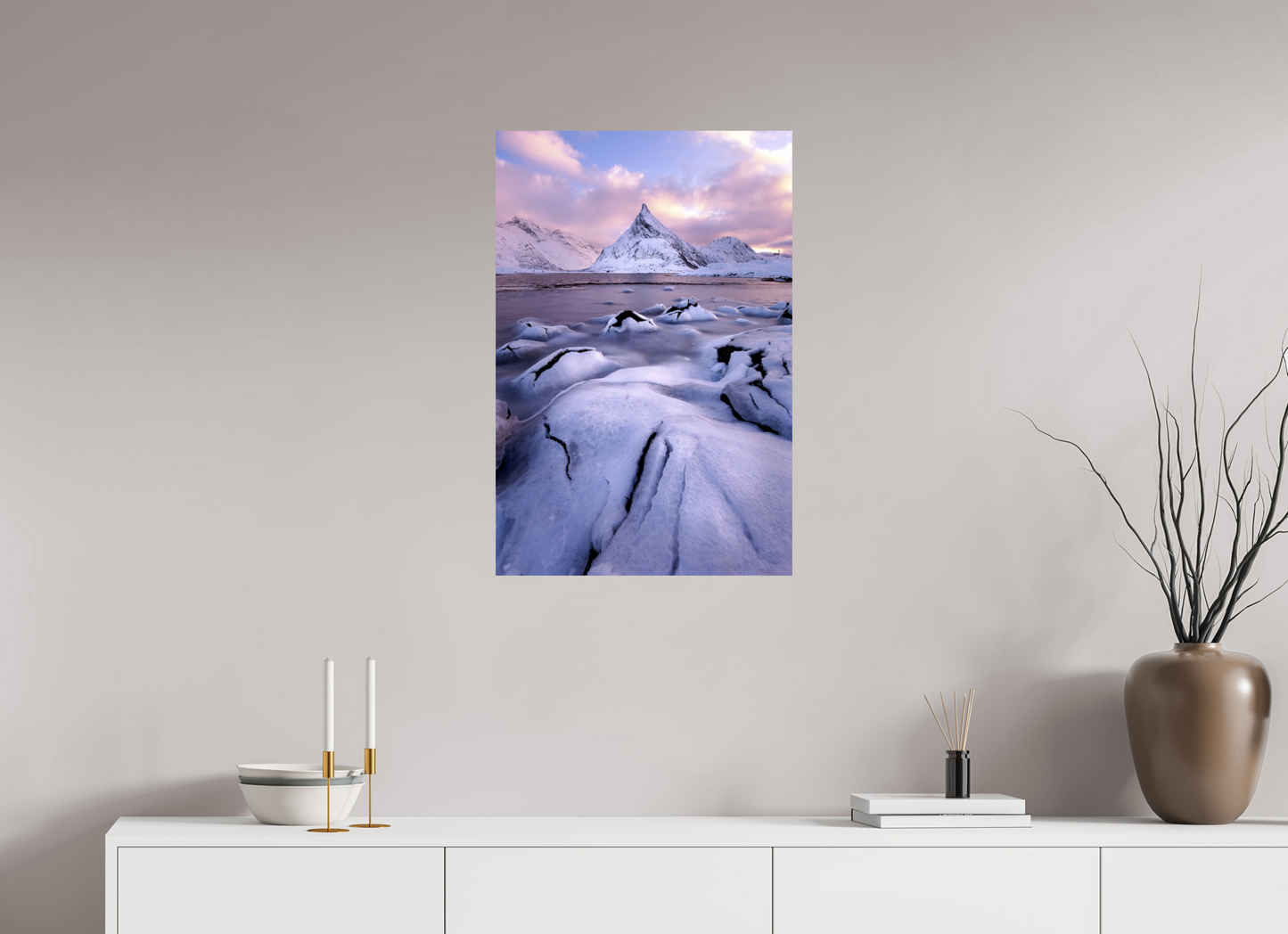 20 x 30″, ChromaLuxe HD Metal Print Fredvang Bridges