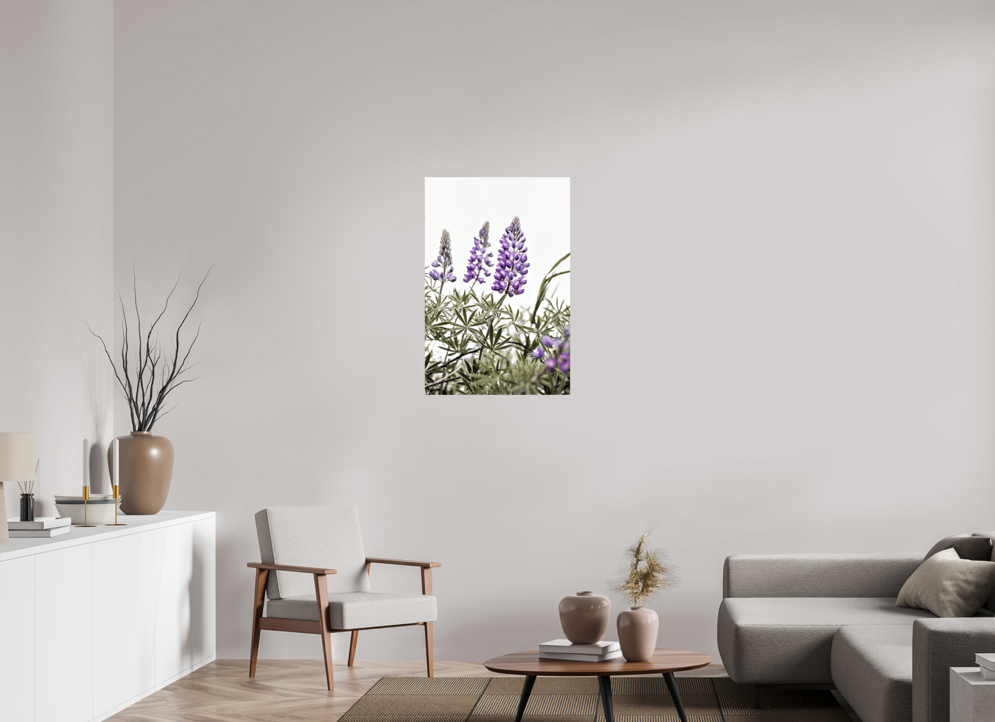 24 x 36″, Fine Art Print Dance of Lupine Blooms