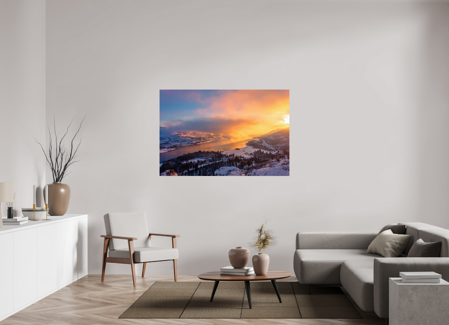 60 x 40″, Fine Art Print Frostline Sunrise