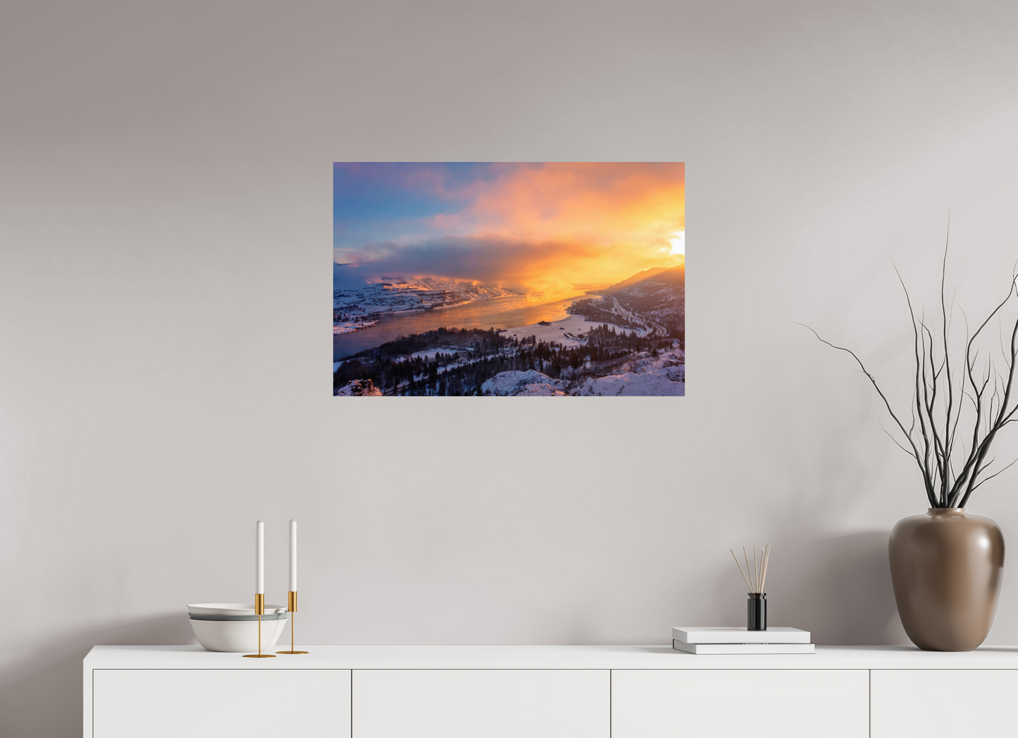 30 x 20″, ChromaLuxe HD Metal Print Frostline Sunrise