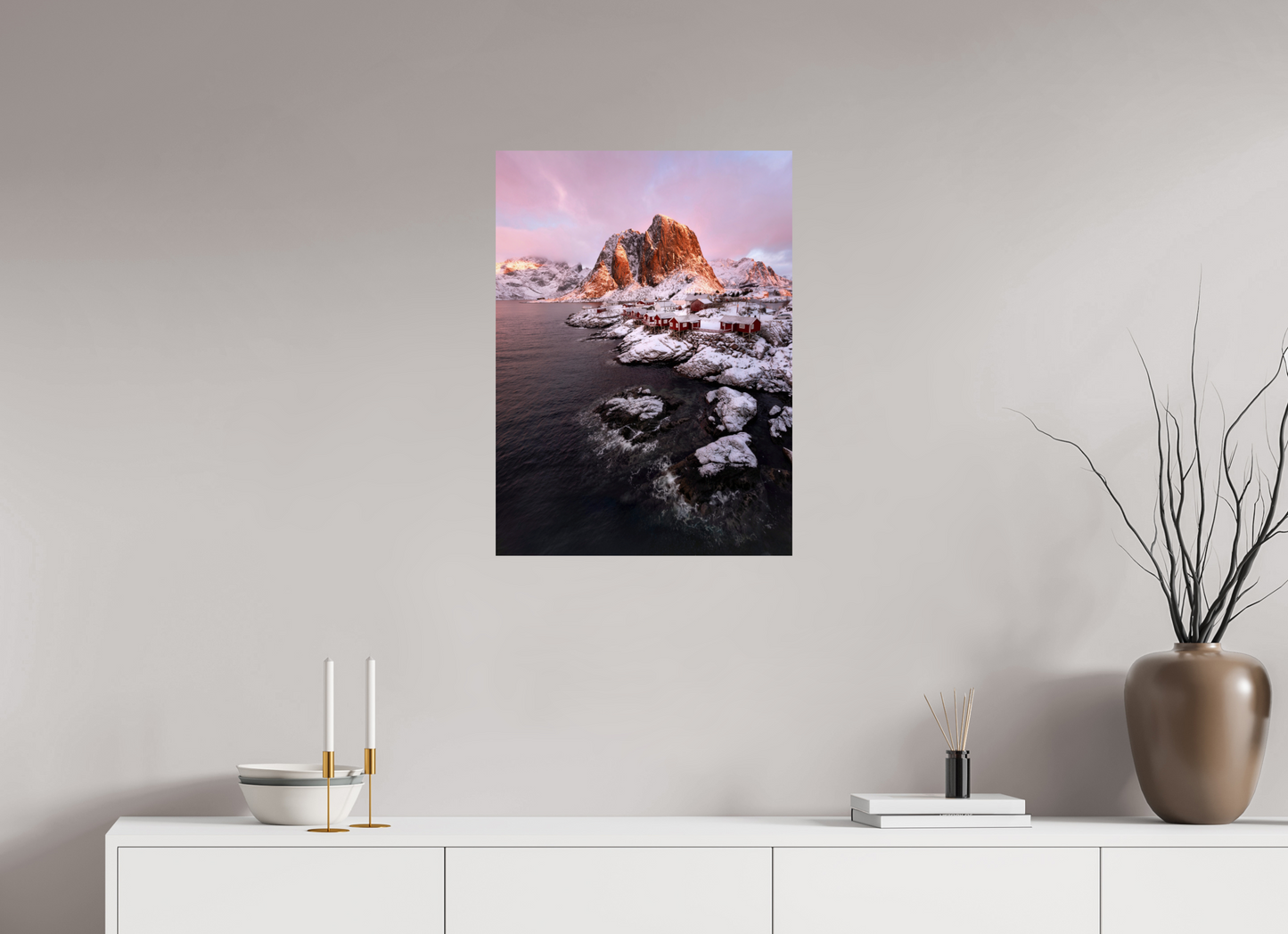 20 x 27.3″, ChromaLuxe HD Metal Print Hamnøy Norway