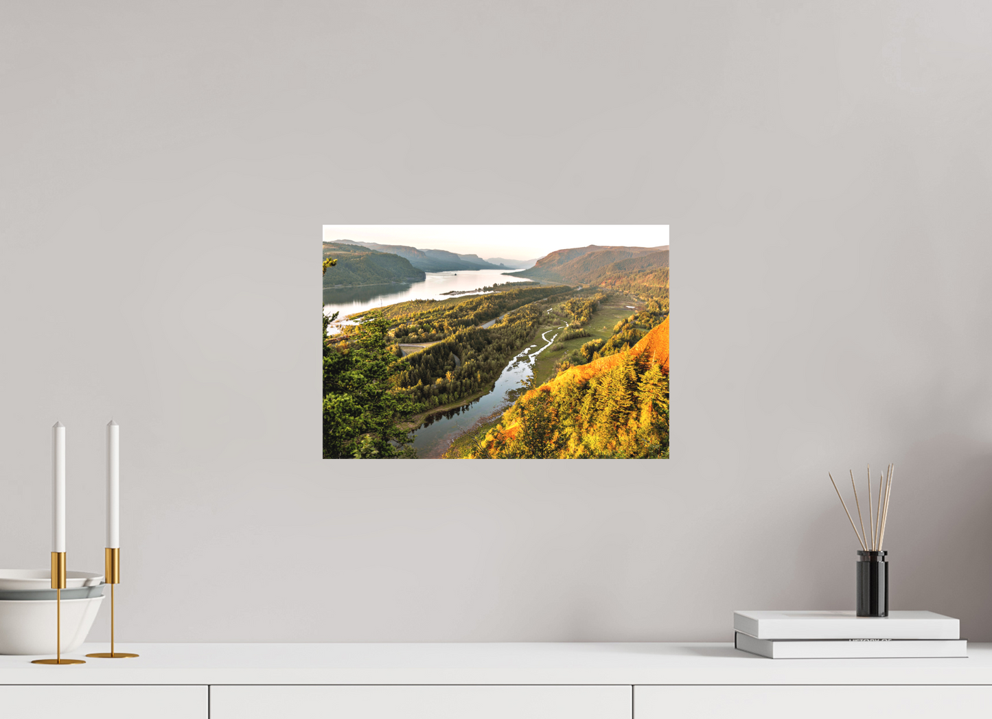 15 x 10″, Matte Canvas on Stretcher Frame The Gorge Landscape