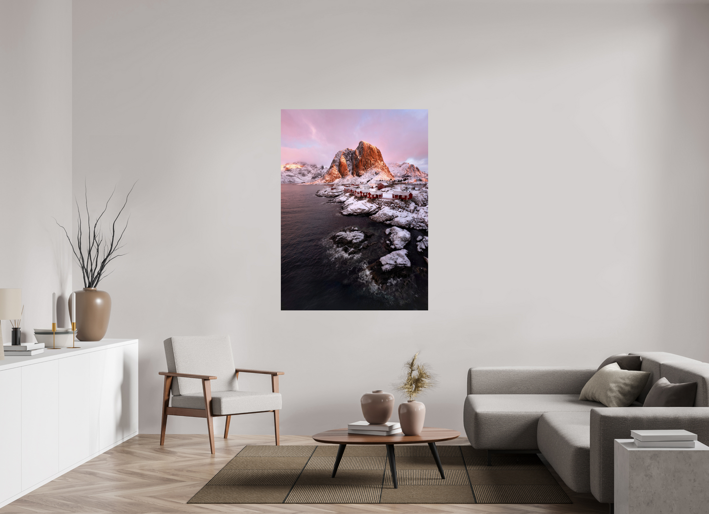 43 x 58.7″, ChromaLuxe HD Metal Print Hamnøy Norway