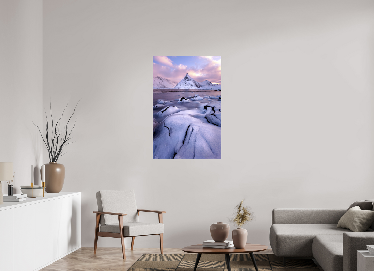 30 x 45″, ChromaLuxe HD Metal Print Fredvang Bridges