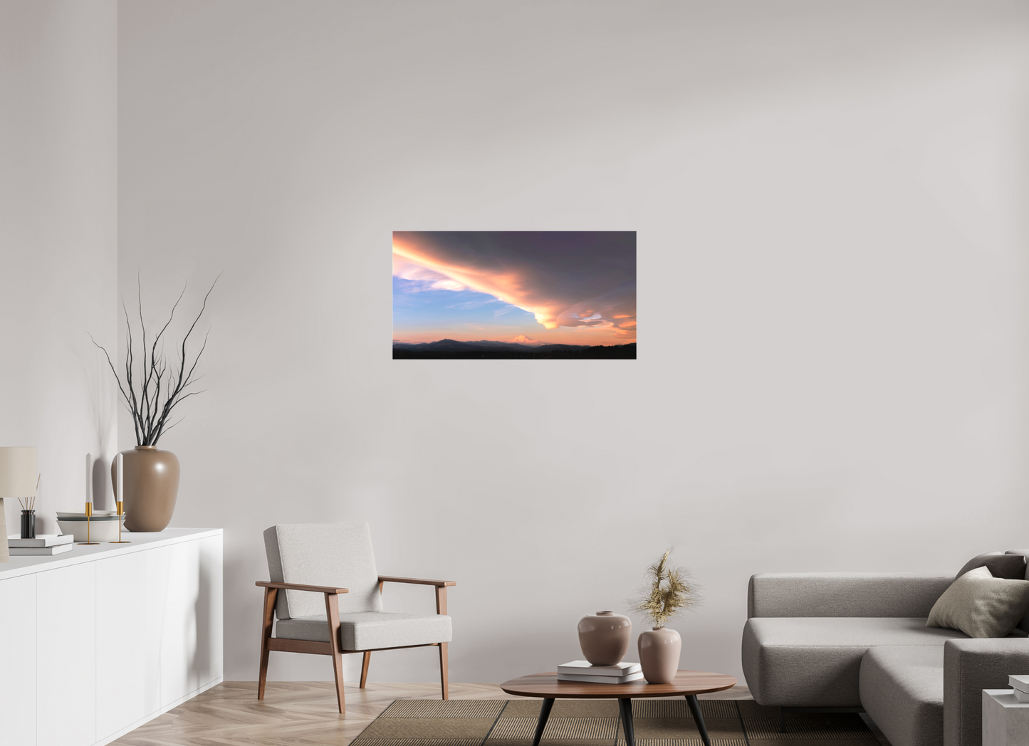 38.4 x 20″, Matte Canvas on Stretcher Frame Mount Adams with a Colossal Lenticular