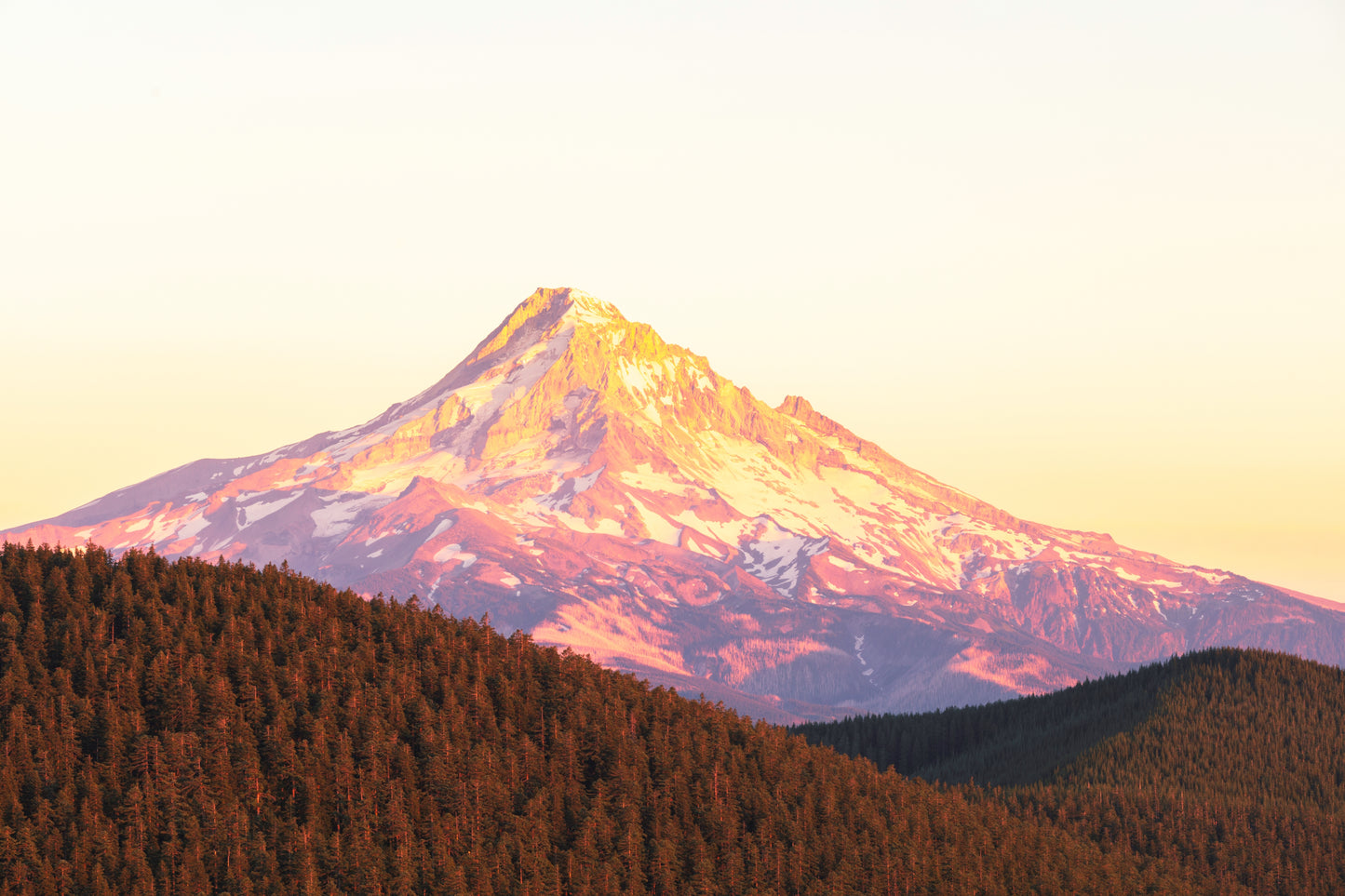 Mount Hood golden hour landscape photography print from Chinidere Mountain Oregon