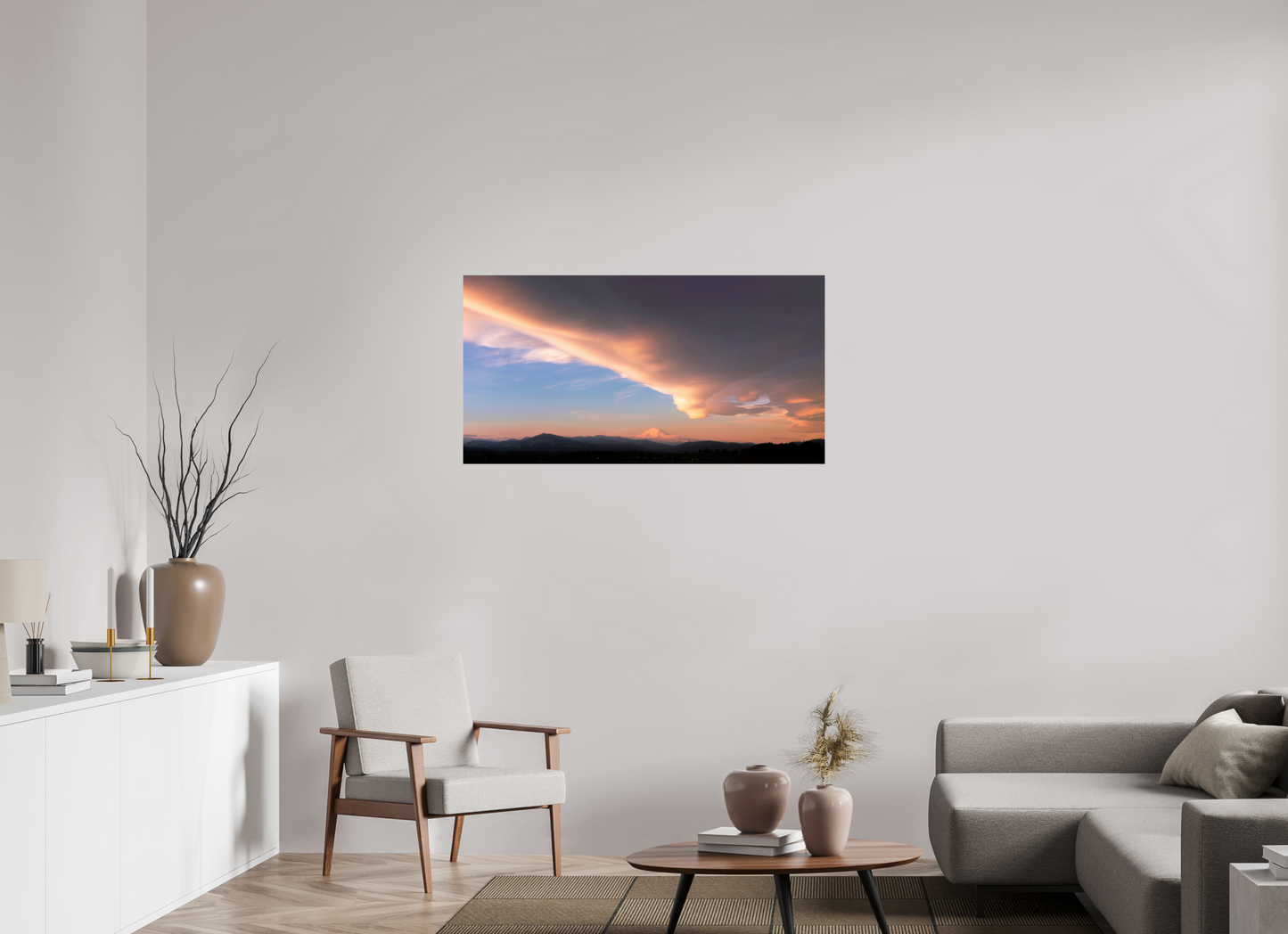 46.1 x 24″, ChromaLuxe HD Metal Print Mount Adams with a Colossal Lenticular