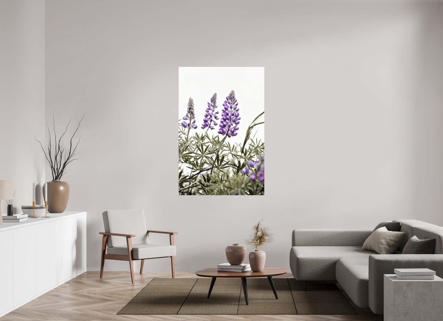 40 x 60″, ChromaLuxe HD Metal Print Dance of Lupine Blooms