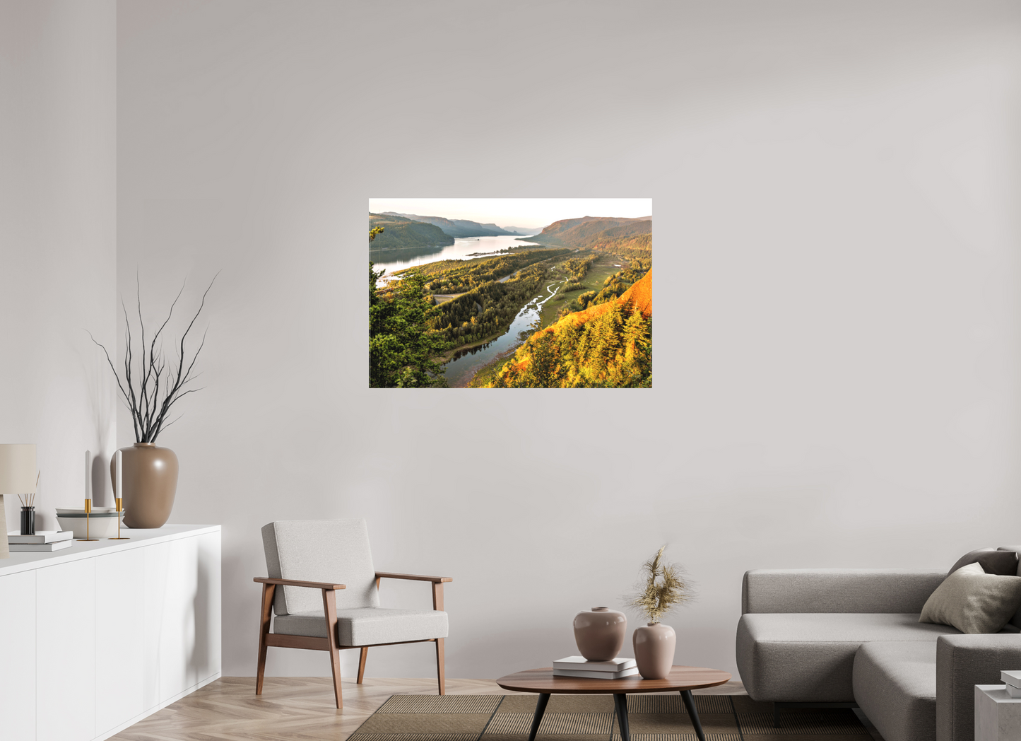 45 x 30″, Matte Canvas on Stretcher Frame The Gorge Landscape