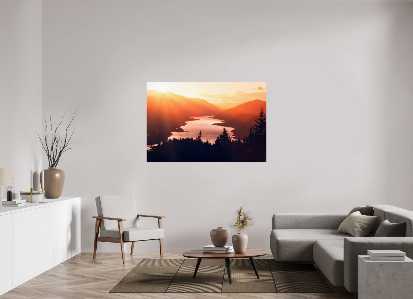 60 x 40″, ChromaLuxe HD Metal Print Dreams of the Columbia River Gorge