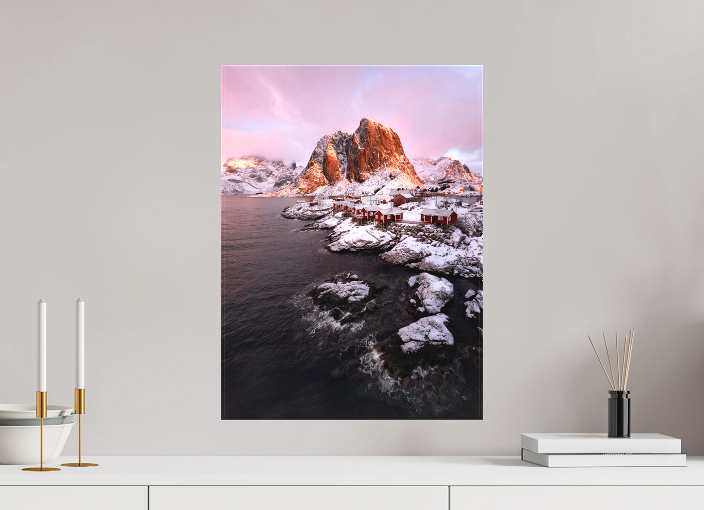 16 x 21.9″, Matte Canvas on Stretcher Frame Hamnøy Norway