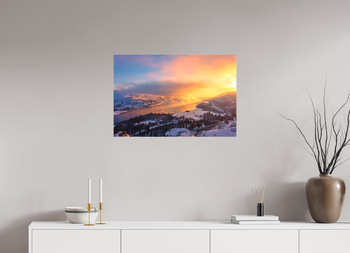 30 x 20″, Matte Canvas on Stretcher Frame Frostline Sunrise