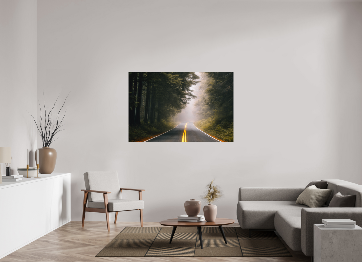 60 x 40″, ChromaLuxe HD Metal Print Where the road disappears
