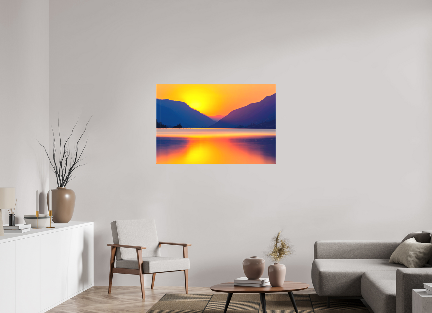 45 x 30″, Matte Canvas on Stretcher Frame Happy Vibes