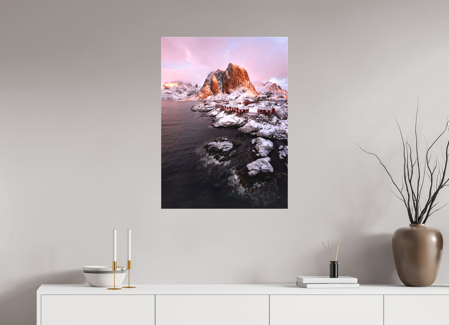 24 x 32.8″, Matte Canvas on Stretcher Frame Hamnøy Norway