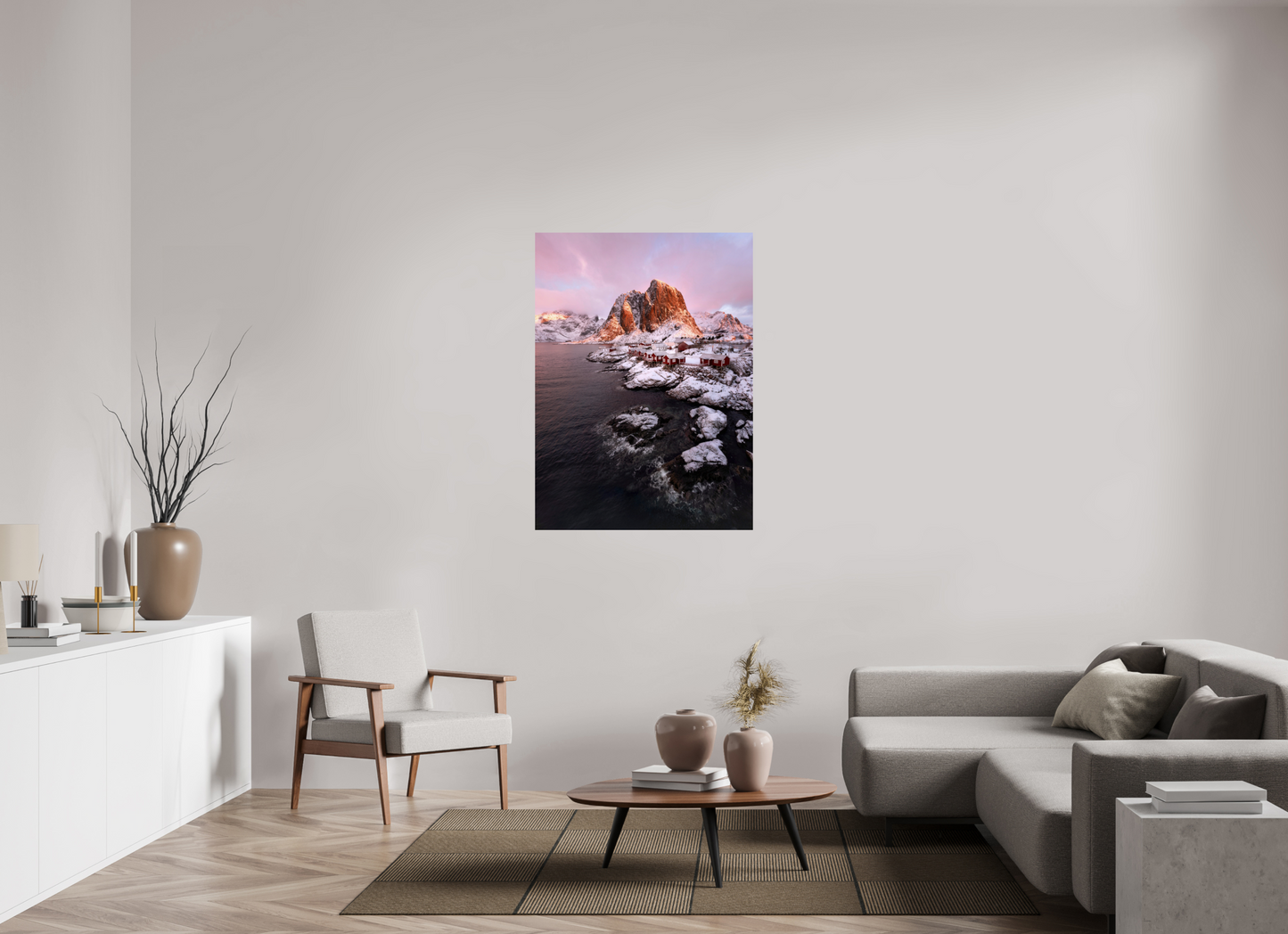 35 x 47.8″, ChromaLuxe HD Metal Print Hamnøy Norway