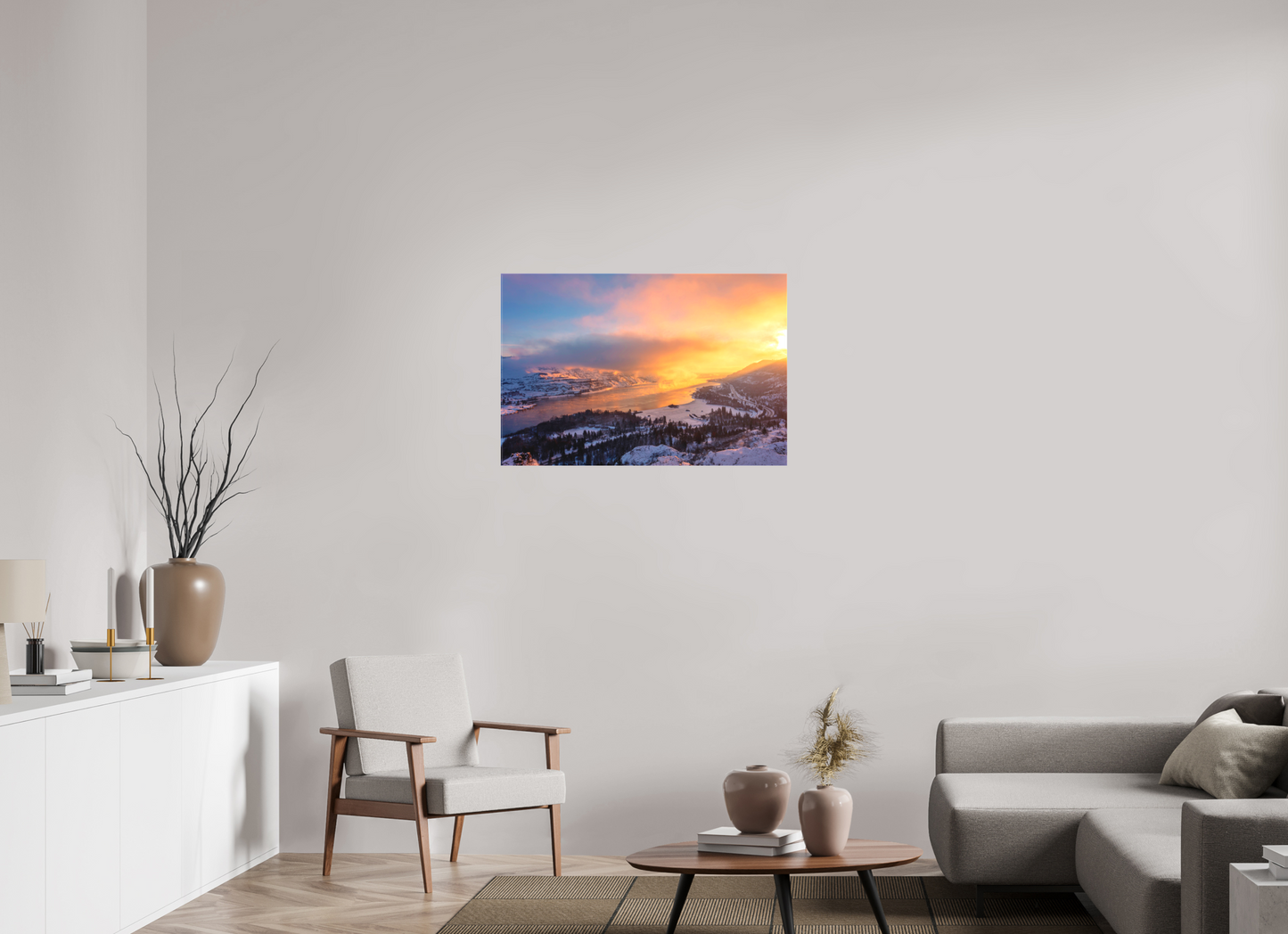 36 x 24″, Matte Canvas on Stretcher Frame Frostline Sunrise