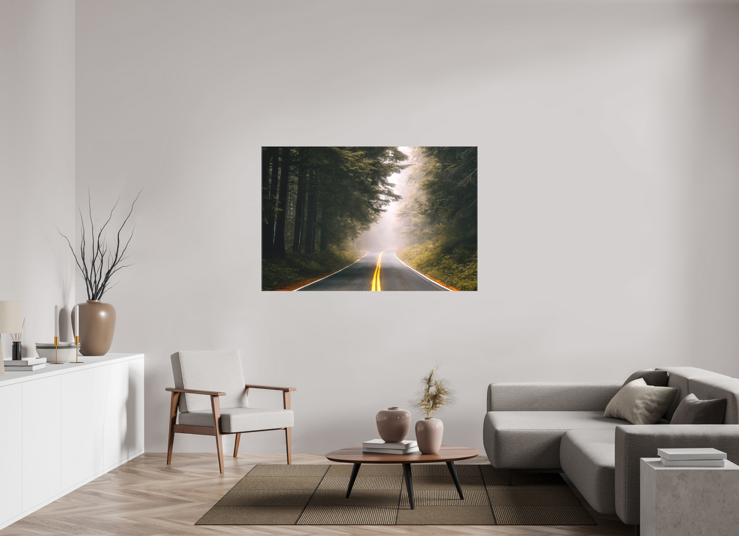 60 x 40″, Matte Canvas on Stretcher Frame Where the road disappears