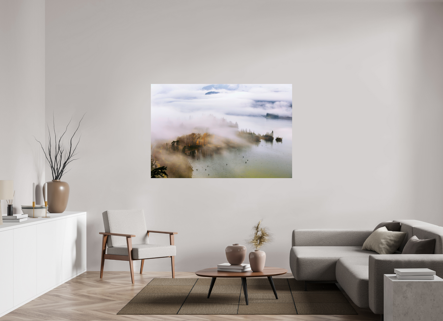 66 x 44″, ChromaLuxe HD Metal Print Veil of Fog