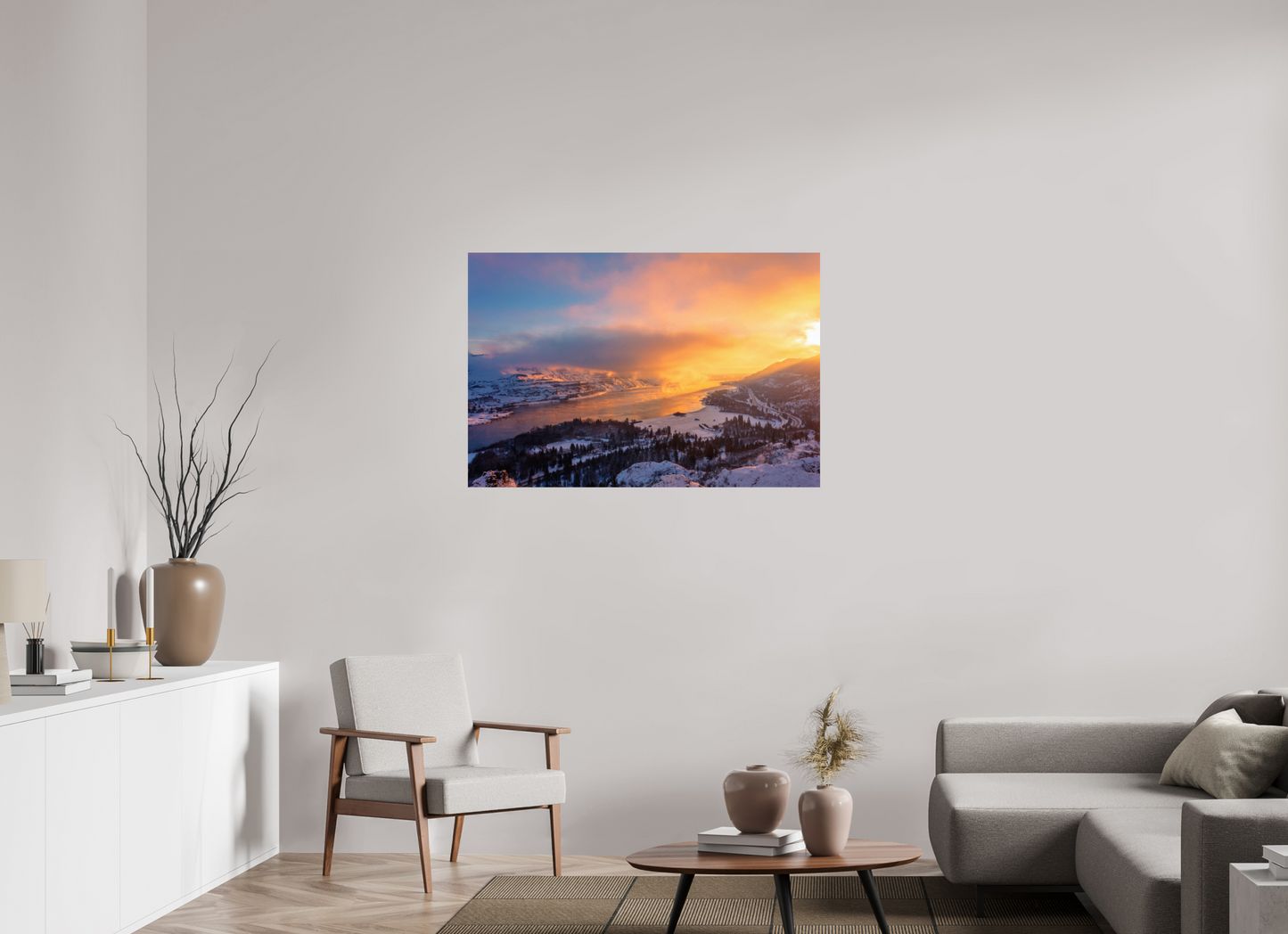 45 x 30″, Fine Art Print Frostline Sunrise