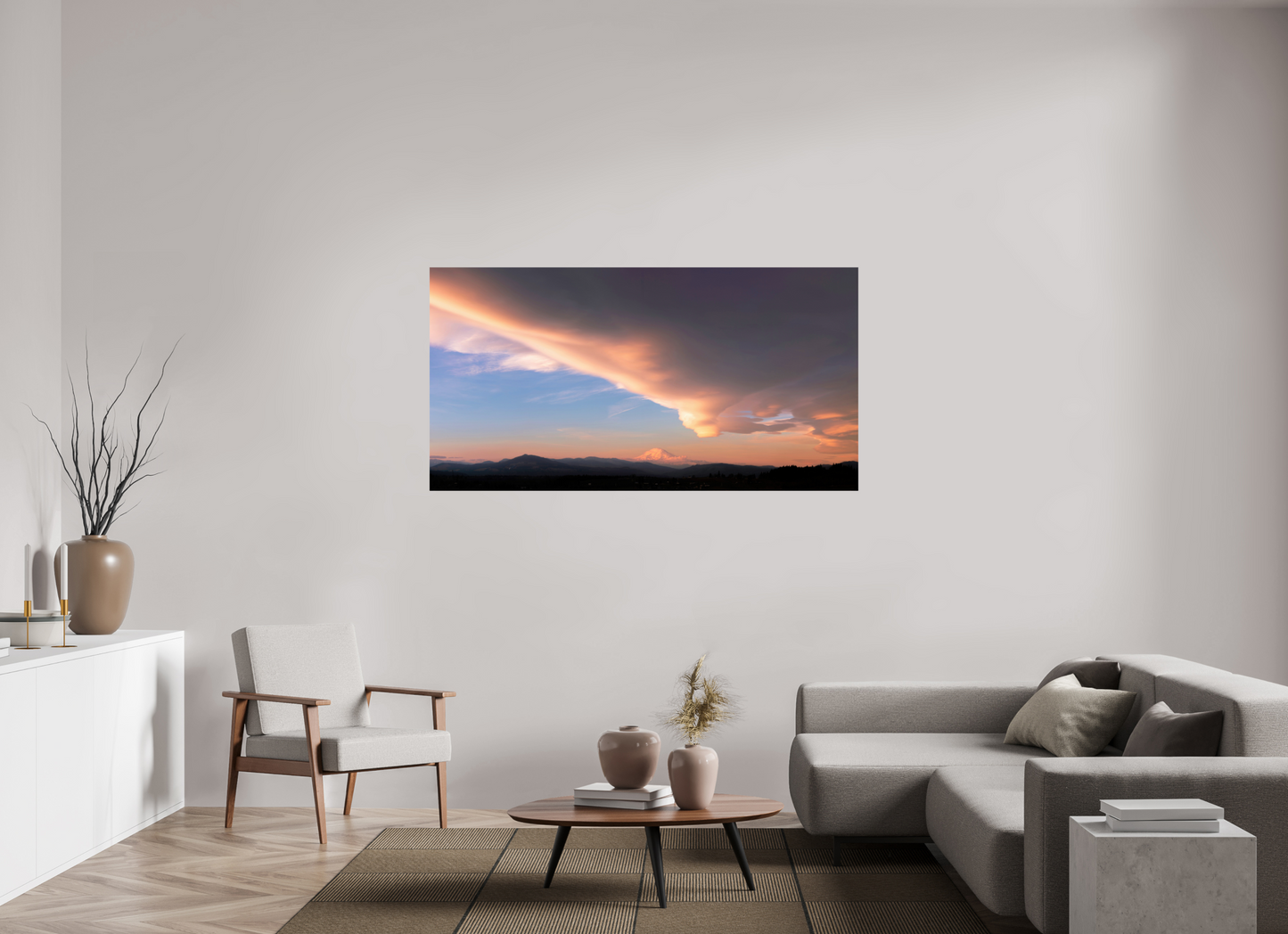 67.2 x 35″, ChromaLuxe HD Metal Print Mount Adams with a Colossal Lenticular