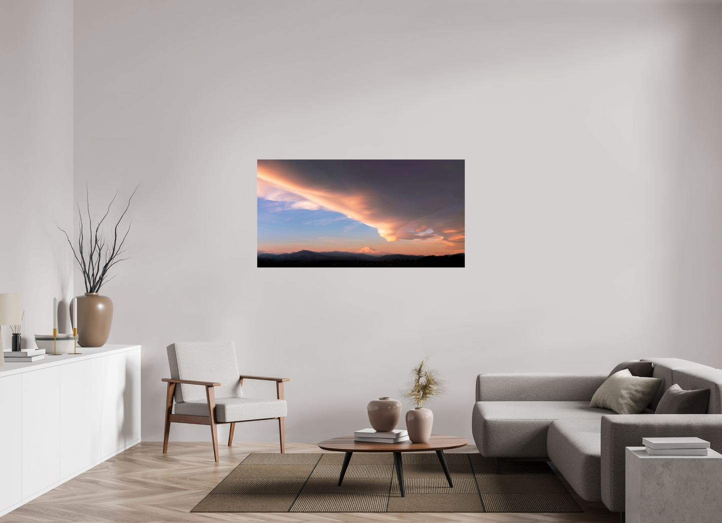 59.5 x 31″, ChromaLuxe HD Metal Print Mount Adams with a Colossal Lenticular