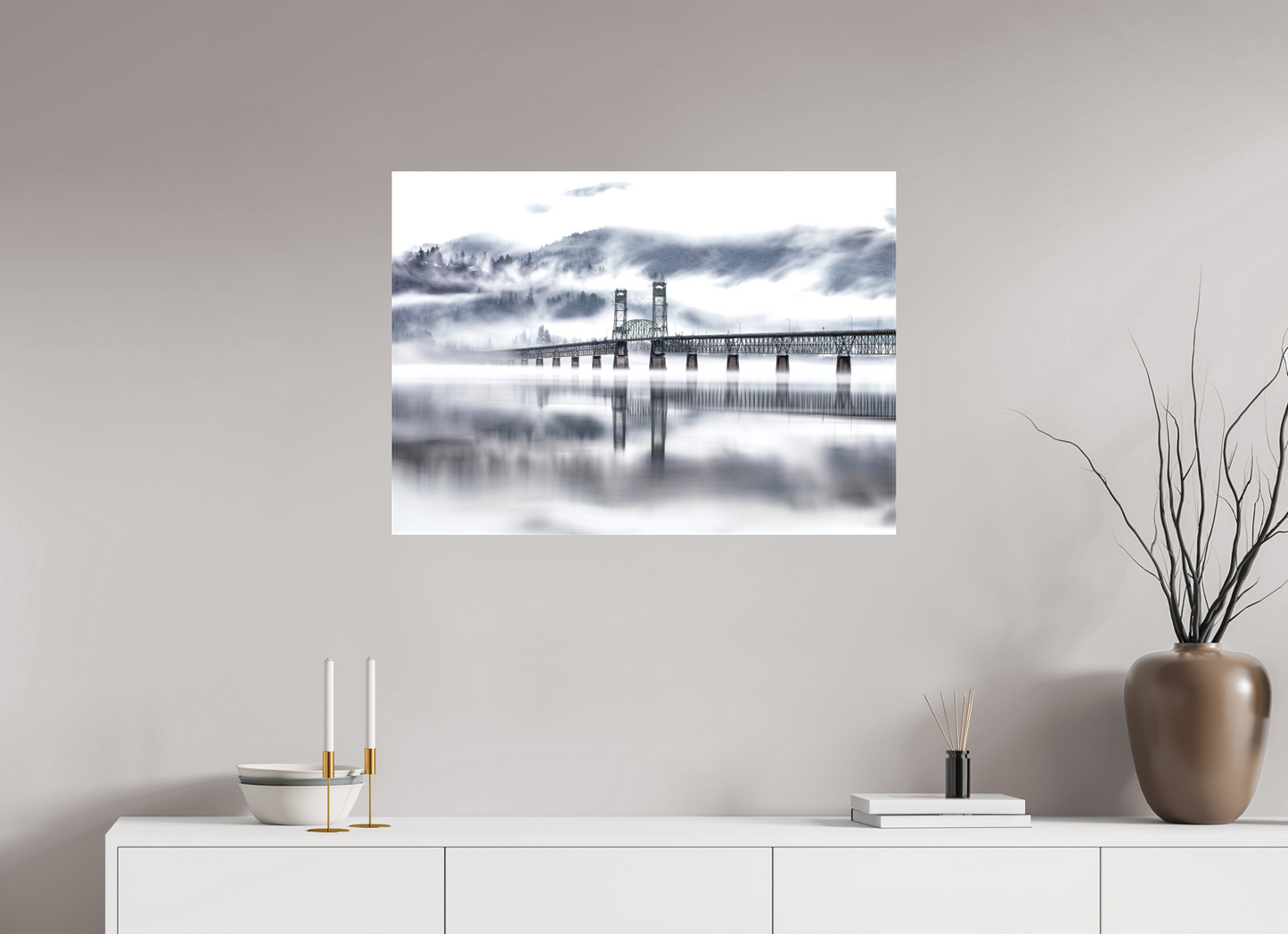 33.5 x 24″, Matte Canvas on Stretcher Frame Surrendering to Fog