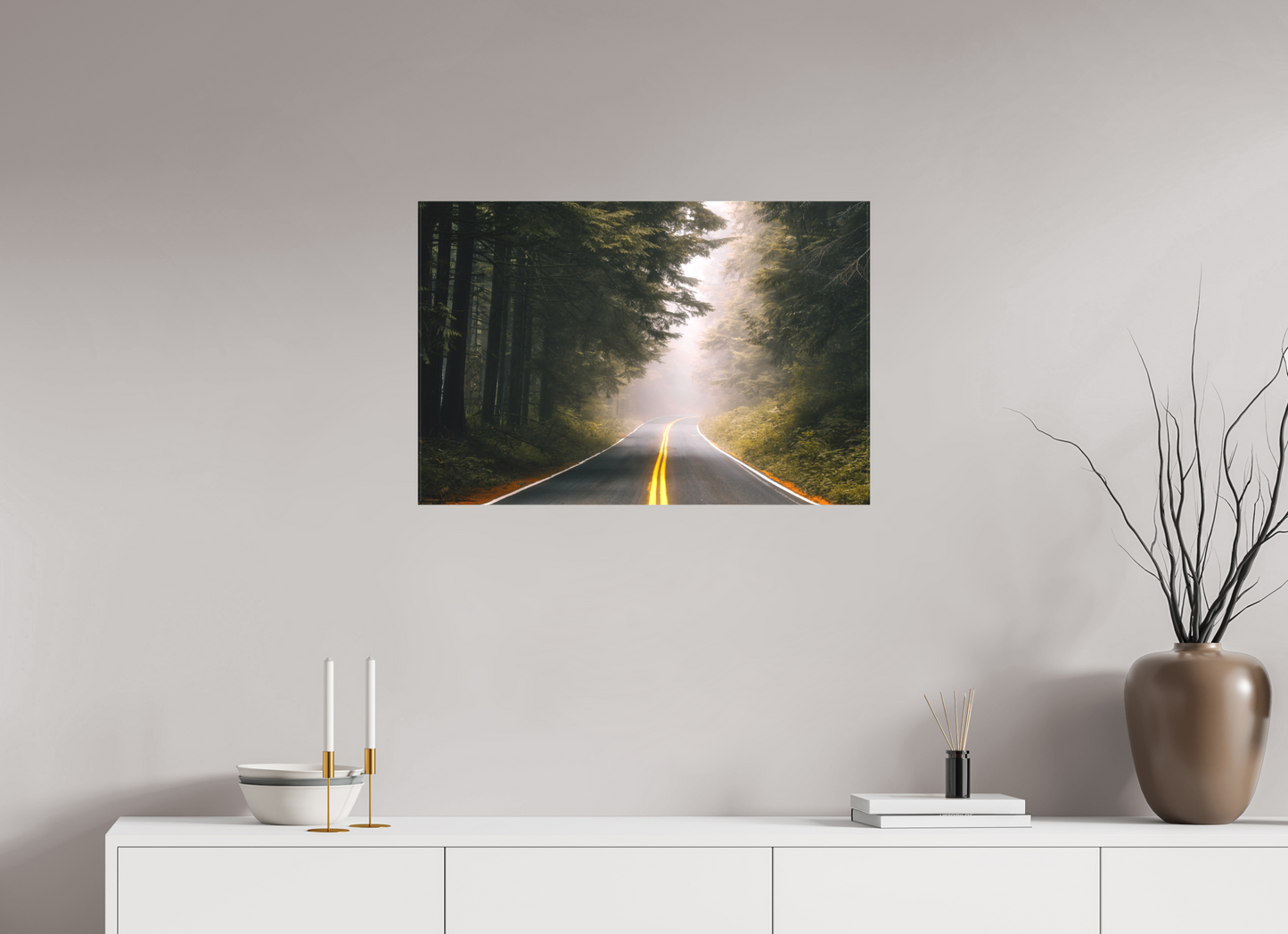 30 x 20″, Matte Canvas on Stretcher Frame Where the road disappears
