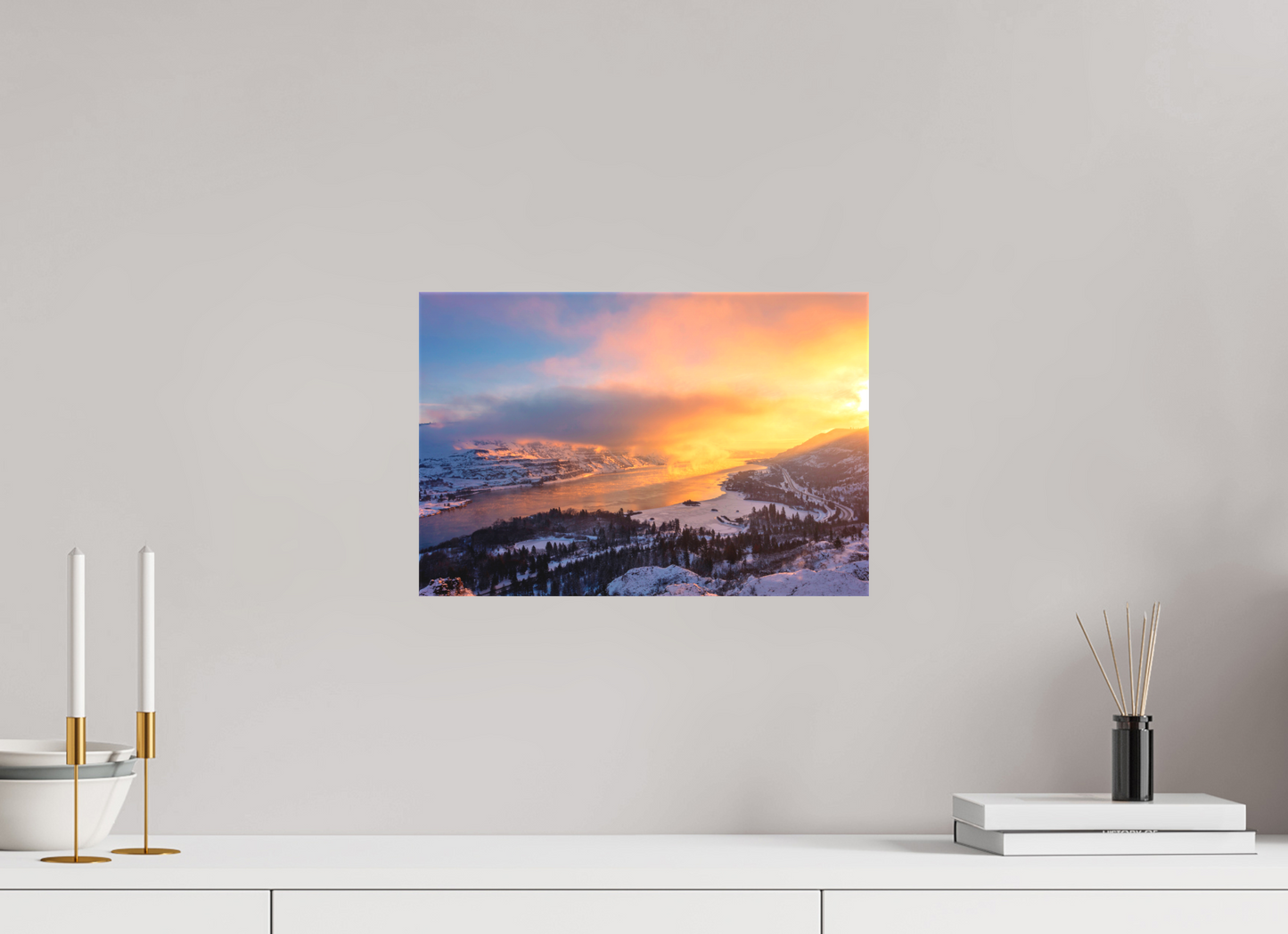 15 x 10″, Matte Canvas on Stretcher Frame Frostline Sunrise