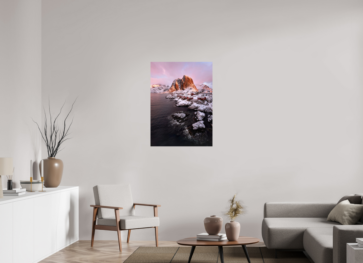 28 x 38.2″, ChromaLuxe HD Metal Print Hamnøy Norway