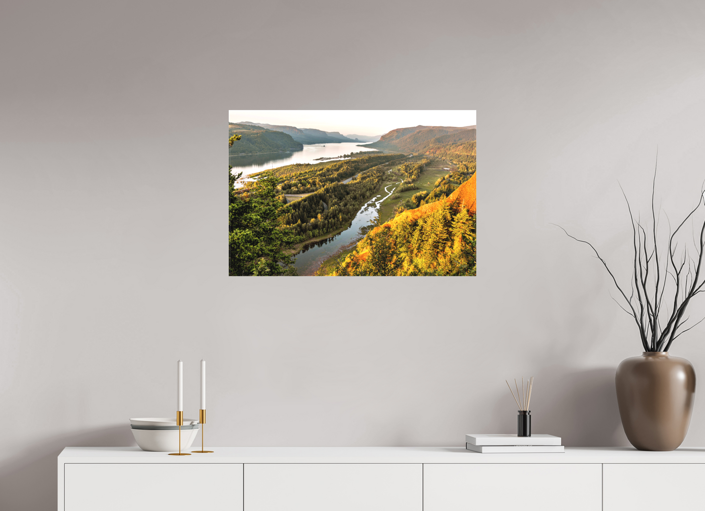 30 x 20″, Matte Canvas on Stretcher Frame The Gorge Landscape